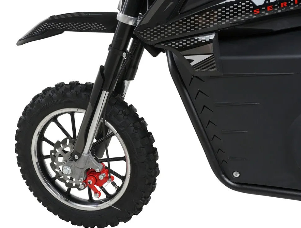 Kinder-Crossbike Viper, Elektro-Kindermotorrad, 1000 Watt, bis 24 km/h, Scheibenbremsen, ab 8 Jahren (Schwarz)