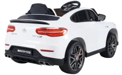 Kinder-Elektroauto Mercedes AMG GLC 63S Coupé, 4x4-Antrieb, Fernbedienung, 140 Watt, LED, EVA-Reifen (Weiß)