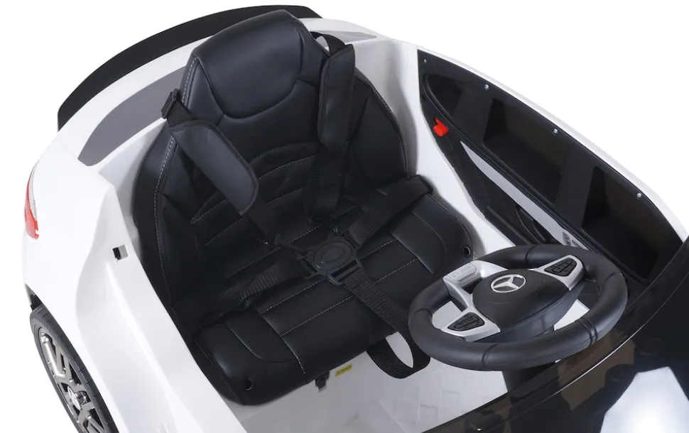 Kinder-Elektroauto Mercedes AMG GLC 63S Coupé, 4x4-Antrieb, Fernbedienung, 140 Watt, LED, EVA-Reifen (Weiß)