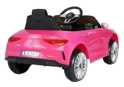 Kinder-Elektroauto Mercedes-Benz CLS 350 Coupé, lizenziert, 2 x 20 Watt Motoren, LED-Scheinwerfer (Pink)