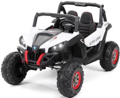 Kinder-Elektroauto UTV Buggy MX Allrad 4x4 (Schwarz Weiß)