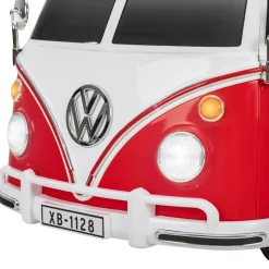 Kinder-Elektroauto VW T1 Camper Bus, Bremsautomatik, 3-5 km/h, Soft-Start, LED, Fernbedienung