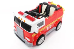 Kinder-Elektro-Feuerwehrauto LL911, 2-Sitzer, Sirene, Spritze, EVA-Reifen, 90 Watt, Fernbedienung