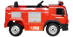 Kinder-Elektro-Feuerwehrauto SX1818, Spritze, Sirene, Blaulicht, 70 Watt, Servolenkung, Bluetooth