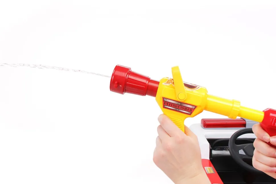 Kinder-Elektro-Feuerwehrauto SX1818, Spritze, Sirene, Blaulicht, 70 Watt, Servolenkung, Bluetooth