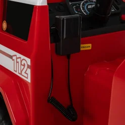 Kinder-Elektro-Feuerwehrauto LF112, Wasserspritze, Sirene, Sprechanlage, Einsatzlicht, 50W, MP3