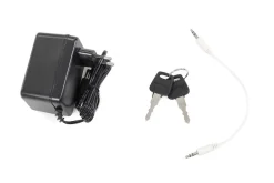 Kinder-Elektroroller Vespa, lizenziert, EVA-Reifen, LED-Scheinwerfer, Koffer, Soundmodul, Stützräder (Pink)