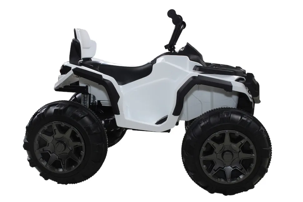 Kinderquad Bumper, Kinder-Elektroauto mit Fernbedienung, 70 Watt, Stoßdämpfer, Bremsautomatik, LED (Weiß)