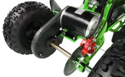 Kinderquad Racer 1000, Pocket-Quad mit 1000 Watt Elektromotor, 3 Batterien, Stoßdämpfer, bis 24 km/h (Schwarz/Grün)