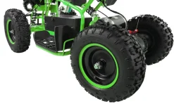 Kinderquad Racer 1000, Pocket-Quad mit 1000 Watt Elektromotor, 3 Batterien, Stoßdämpfer, bis 24 km/h (Schwarz/Grün)