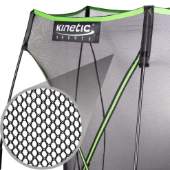 KINETIC SPORTS Trampolin Sicherheitsnetz für ULTIMATE PRO Gartentrampoline ø 244/305/366/427 cm - Mit Reißverschluss und Sicherheitsclips, UV beständig, Ersatznetz Fangnetz Schutznetz | für Ø 366 cm Trampolin