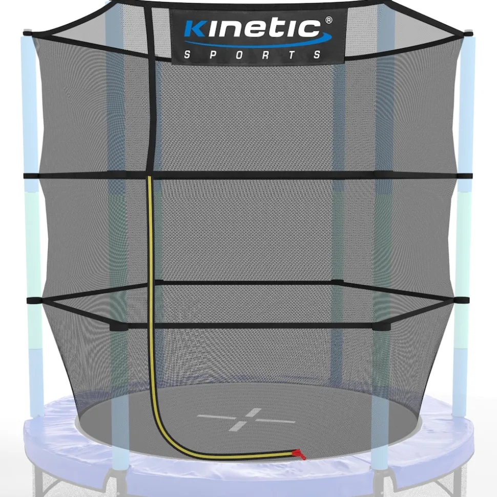 KINETIC SPORTS Trampolin Sicherheitsnetz für JUMPER 140 cm Kindertrampoline – Ersatz Fangnetz Netz mit Reißverschluss, UV-beständig, Indoor
