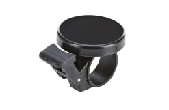Klingel, flaches modernes Design, Klangkörper aus Stahl, Farbe: schwarz matt
