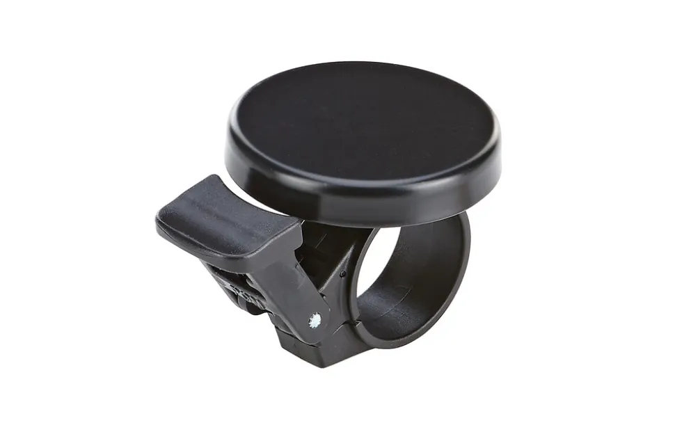 Klingel, flaches modernes Design, Klangkörper aus Stahl, Farbe: schwarz matt