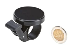 Klingel, flaches modernes Design, Klangkörper aus Stahl, Farbe: schwarz matt