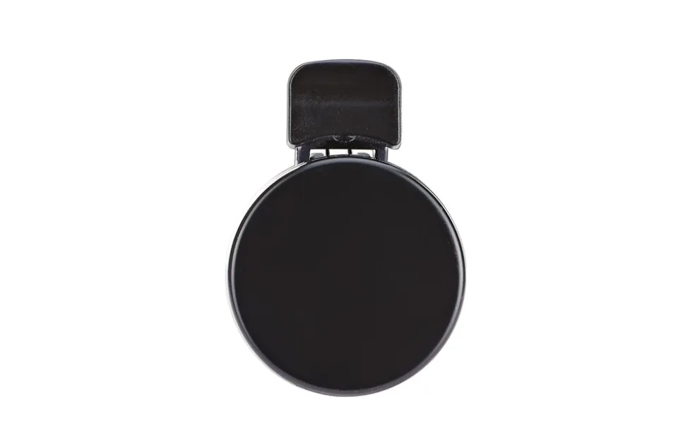 Klingel, flaches modernes Design, Klangkörper aus Stahl, Farbe: schwarz matt