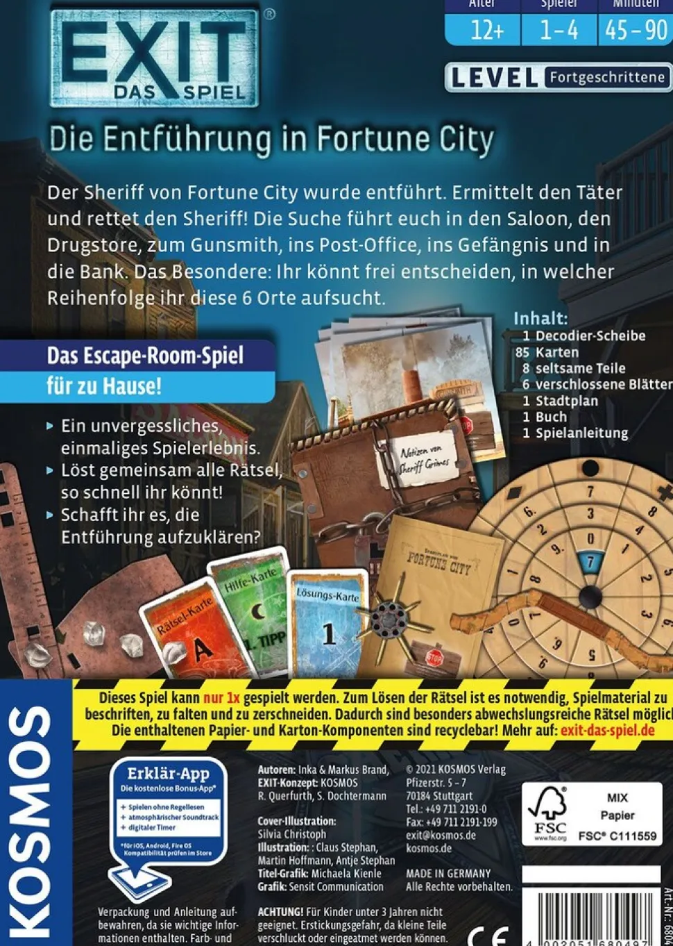 Kosmos EXIT® Die Entführung in Fortune City (F)