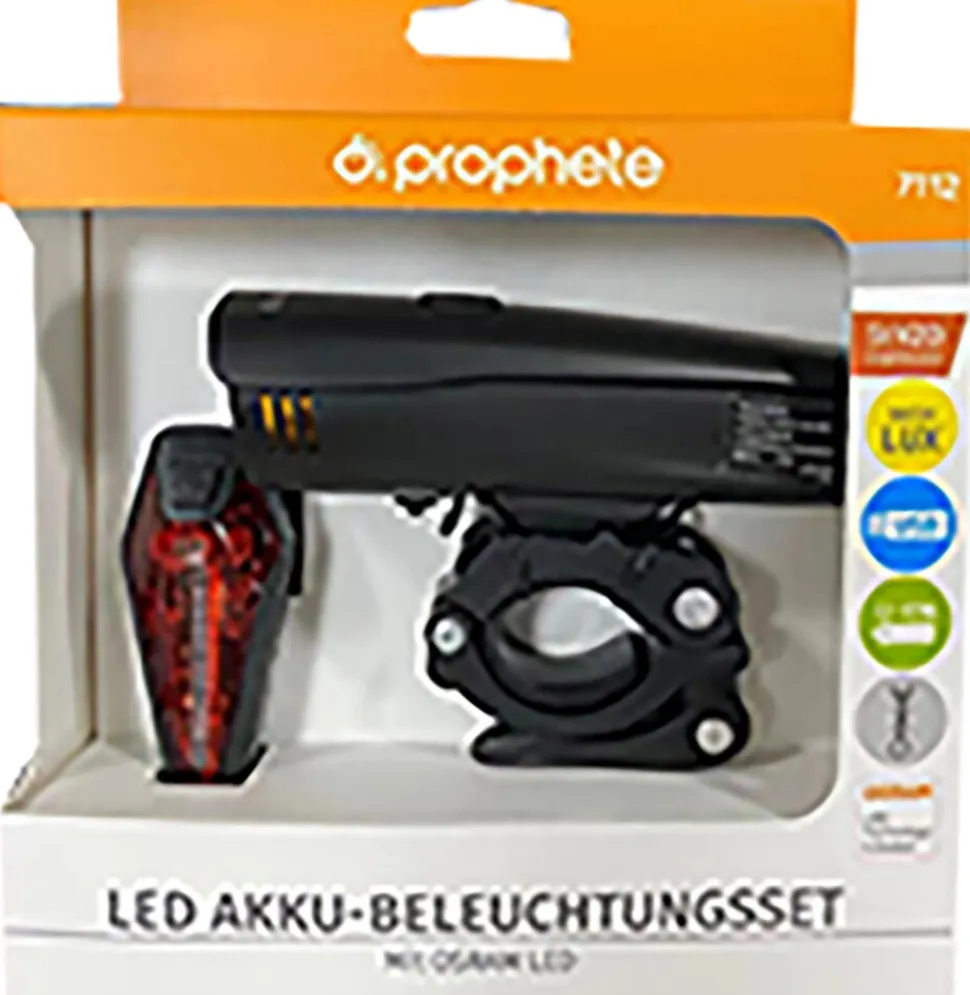 LED Akku-Beleuchtungs-Set 70/35/20 Lux, mit Li-Ionen Akku, aufladbar per USB-C, 220° seitliche Sichtbarkeit