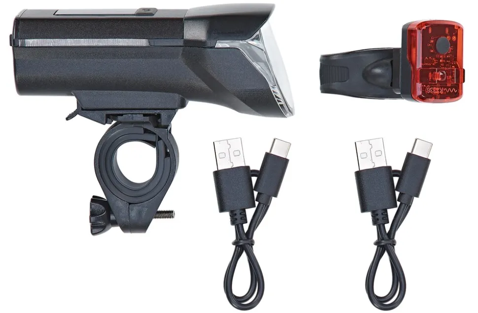 LED Akku-Beleuchtungs-Set 100/50/25 Lux, mit Li-Ionen Akku, aufladbar per USB-C, 220° seitliche Sichtbarkeit
