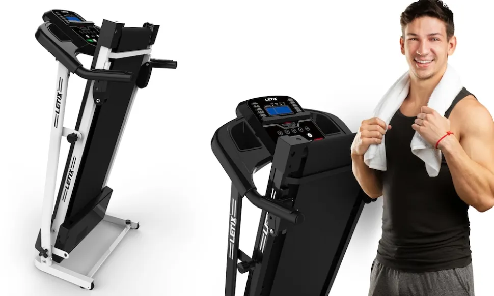 Letix Laufband - SpeedrunnerPRO mit App und Pulsgurt, schwarz