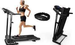 Letix Laufband - SpeedrunnerPRO mit App und Pulsgurt, schwarz