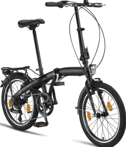 Licorne Bike Conseres Premium Falt Bike in 20 Zoll - Fahrrad für Herren, Jungen, Mädchen und Damen - Shimano 6 Gang-Schaltung - Hollandfahrrad Zoll:20;Farbe:Schwarz
