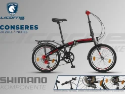 Licorne Bike Conseres Premium Falt Bike in 20 Zoll - Fahrrad für Herren, Jungen, Mädchen und Damen - Shimano 6 Gang-Schaltung - Hollandfahrrad Zoll:20;Farbe:Schwarz