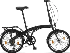 Licorne Bike Conseres Premium Falt Bike in 20 Zoll - Fahrrad für Herren, Jungen, Mädchen und Damen - Shimano 6 Gang-Schaltung - Hollandfahrrad Zoll:20;Farbe:Schwarz
