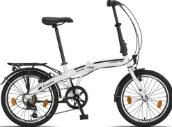 Licorne Bike Conseres Premium Falt Bike in 20 Zoll - Fahrrad für Herren, Jungen, Mädchen und Damen - Shimano 6 Gang-Schaltung - Hollandfahrrad Zoll:20;Farbe:Weiß/Schwarz