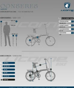 Licorne Bike Conseres Premium Falt Bike in 20 Zoll - Fahrrad für Herren, Jungen, Mädchen und Damen - Shimano 6 Gang-Schaltung - Hollandfahrrad Zoll:20;Farbe:Weiß/Schwarz