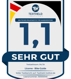 Licorne Bike Guide Premium Mountainbike in 20, 24 und 26 Zoll - Fahrrad für Mädchen, Jungen, Herren und Damen - Shimano 21 Gang-Schaltung, Kinderfahrrad, Kinder Farbe:Schwarz/Rot/Grau;Zoll:24