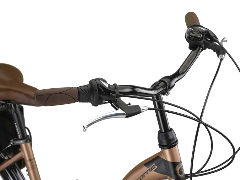 Licorne Bike Stella Plus Premium City Bike in Zoll Aluminium Fahrrad für Mädchen, Jungen, Herren und Damen - 21 Gang-Schaltung - Hollandfahrrad Größe:28 Zoll;Farbe:Gold