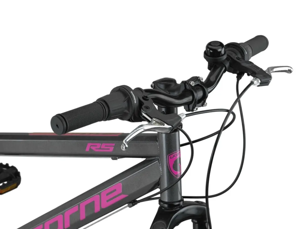 Licorne Bike Thunder Premium Mountainbike in 20, 24, 26, 27.5 und 29 Zoll Fahrrad für Mädchen Jungen Herren und Damen Discbremse Farbe:Anthrazit/Rosa;Größe:26 Zoll