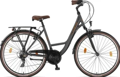 Licorne Bike Violetta Premium City Bike in 28 Zoll - Fahrrad für Mädchen, Jungen, Herren und Damen - Shimano 21 Gang-Schaltung - Hollandfahrrad Zoll:28.00;Farbe:Grau