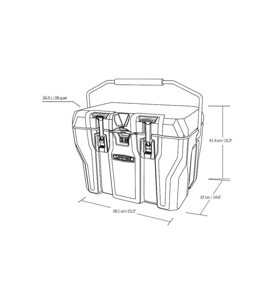 Lifetime Kühlbox 26,5 Liter Volumen grau