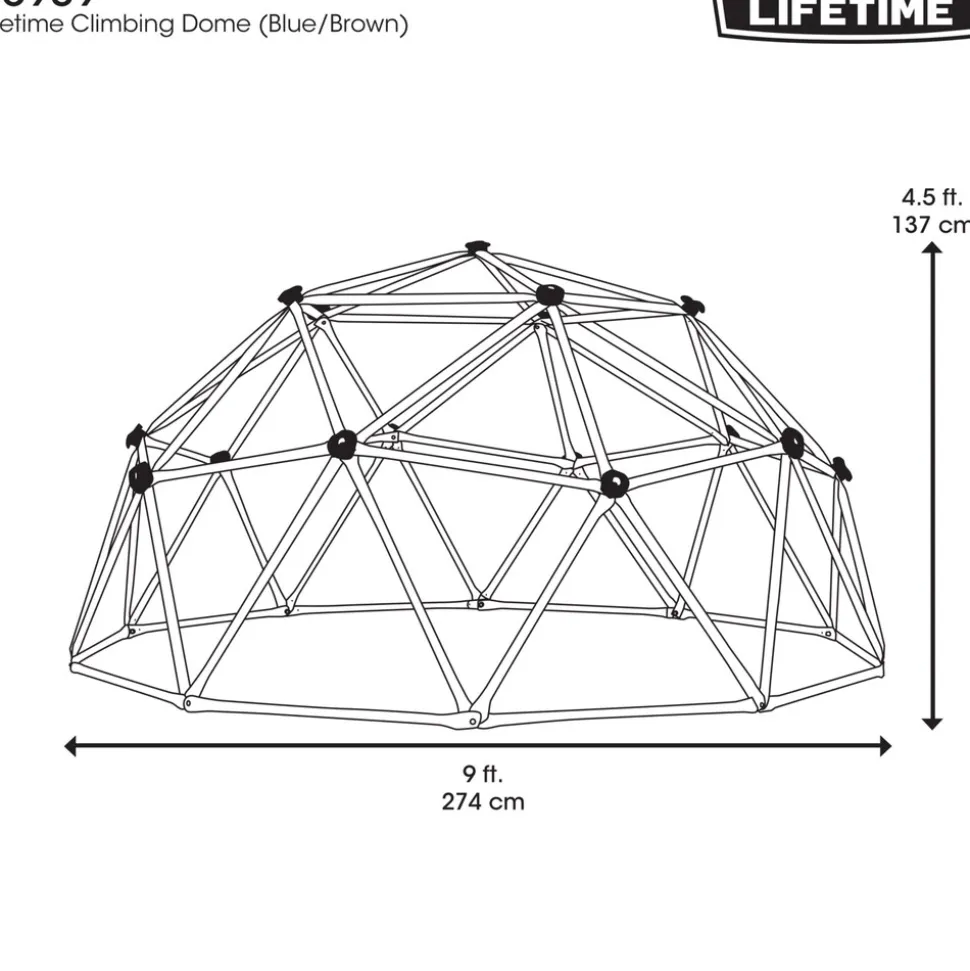 Lifetime Klettergerüst Geodome braun/blau