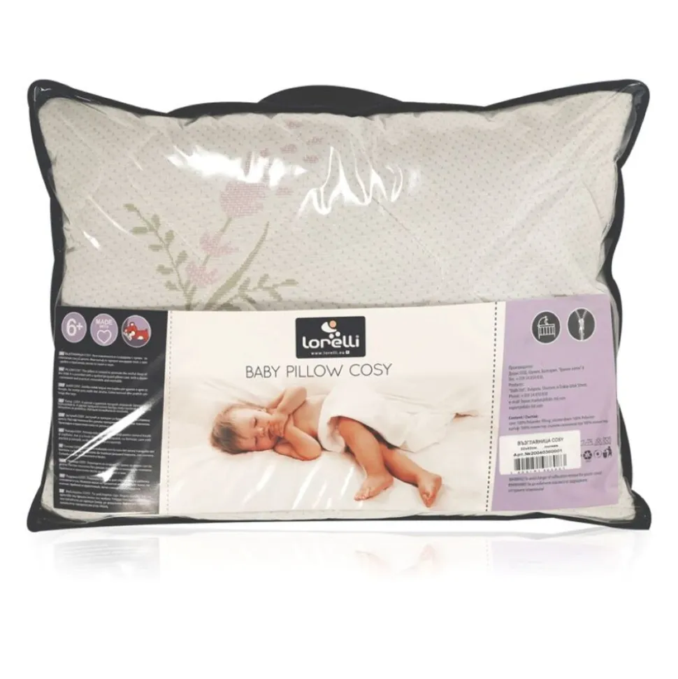 Lorelli Babykissen Cosy Größe 38 x 29 cm Silikon-Daunenfüllung Bezug abnehmbar lila