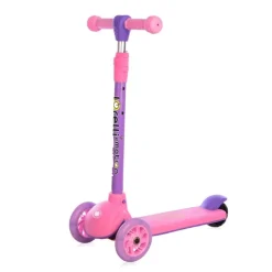 Lorelli Kinderroller Tamtam 3 Räder, höhenverstellbar, Leuchträder, Fußbremse rosa