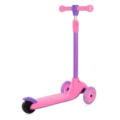 Lorelli Kinderroller Tamtam 3 Räder, höhenverstellbar, Leuchträder, Fußbremse rosa