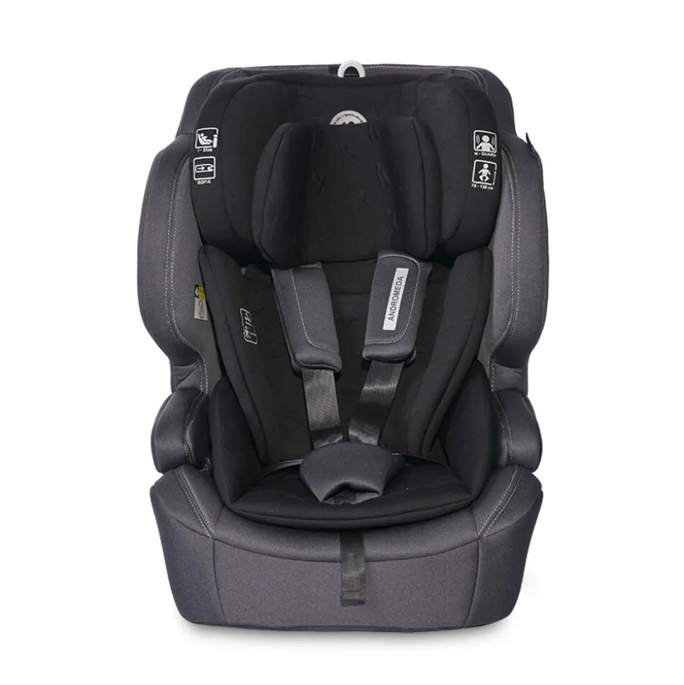 Lorelli Kindersitz Andromeda i-Size (76-150 cm) Isofix, Top Tether, verstellbar schwarz