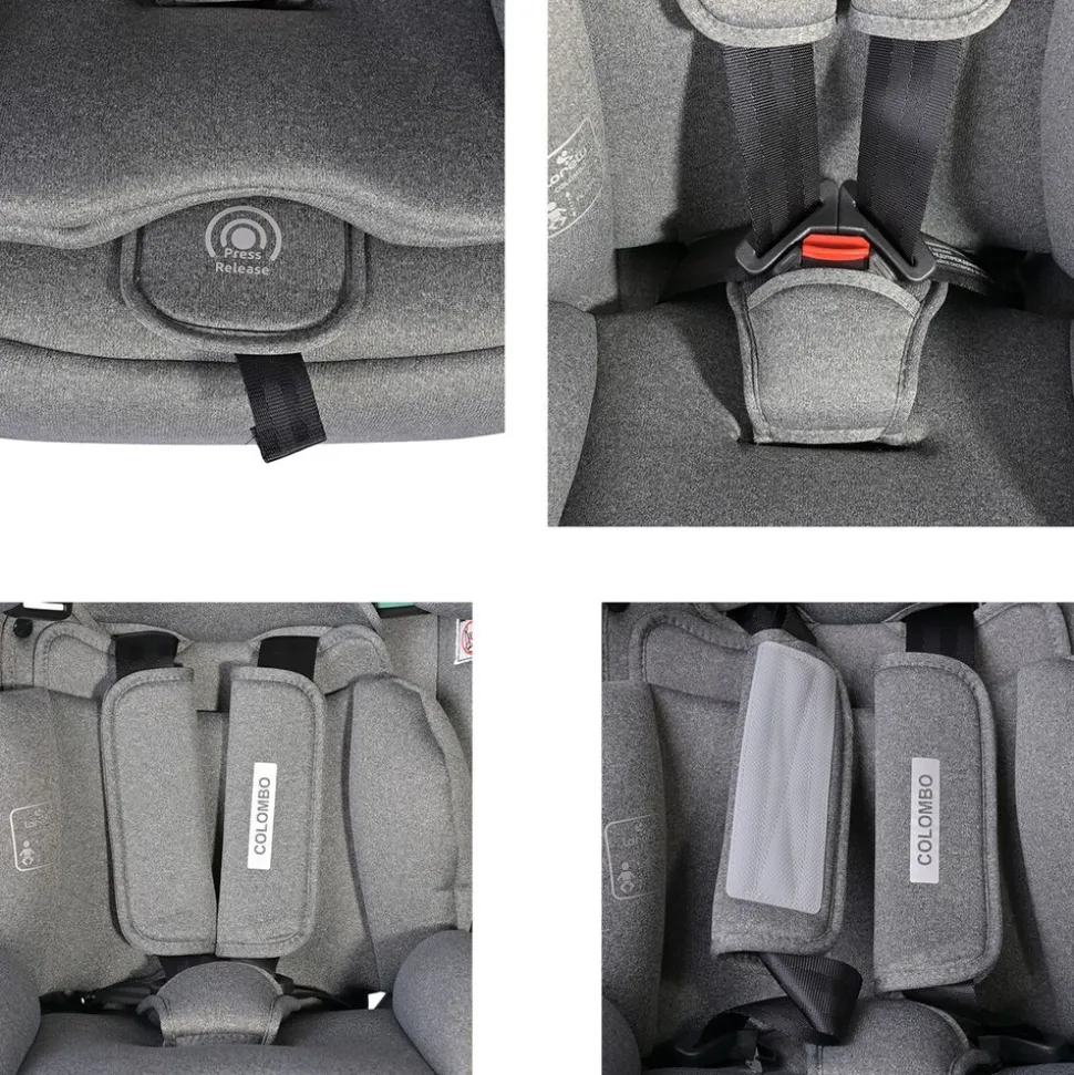 Lorelli Kindersitz Colombo i-Size (76-150 cm) Kopfstütze verstellbar, SPS-System gelb