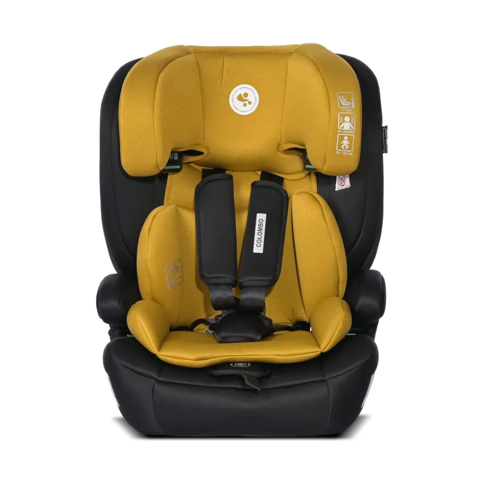 Lorelli Kindersitz Colombo i-Size (76-150 cm) Kopfstütze verstellbar, SPS-System gelb