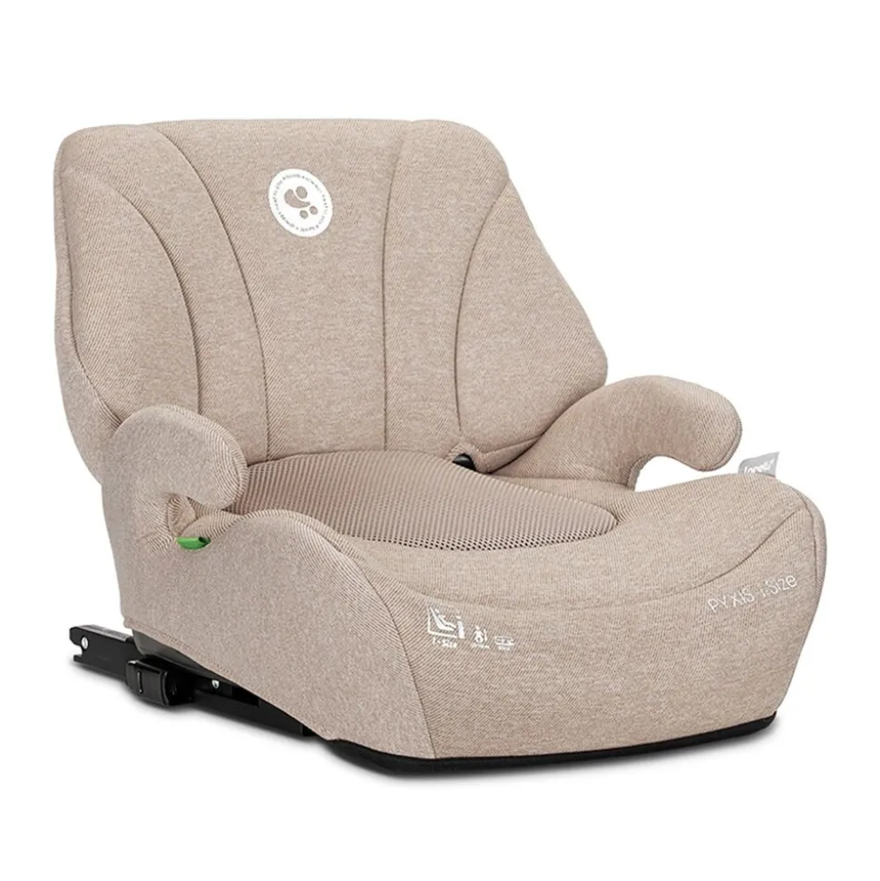Lorelli Kindersitzerhöhung Pyxis Isofix 125-150 cm Rückenlehne abnehmbar EPS beige