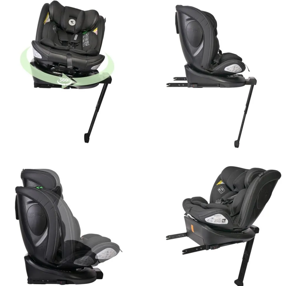 Lorelli Kindersitz Estate i-Size (40-150cm) Isofix, Stützbein, Sitz 360° drehbar beige