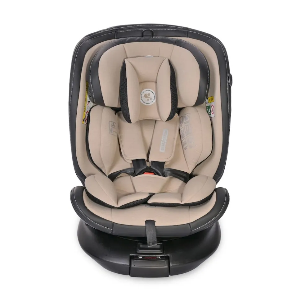 Lorelli Kindersitz Estate i-Size (40-150cm) Isofix, Stützbein, Sitz 360° drehbar beige