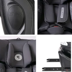 Lorelli Kindersitz i-Size Aviator (40-150cm) 360° drehbar, verstellbar, Isofix schwarz