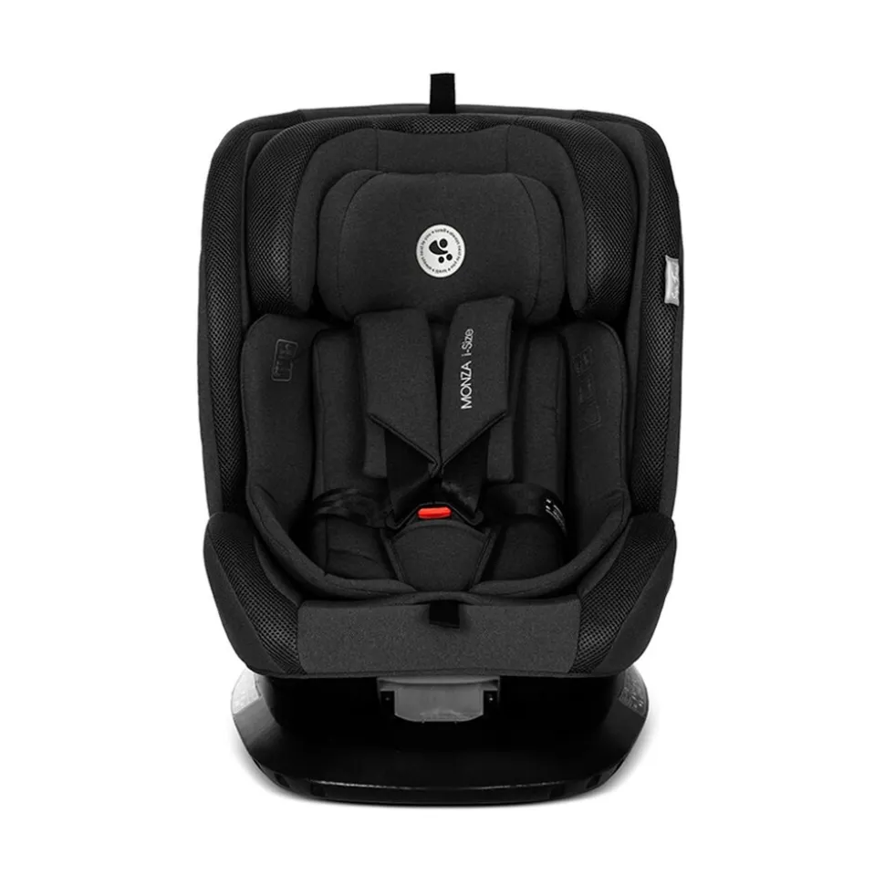 Lorelli Kindersitz Monza i-Size (40-150cm) Isofix, Anti-Rebound-Bügel, drehbar schwarz