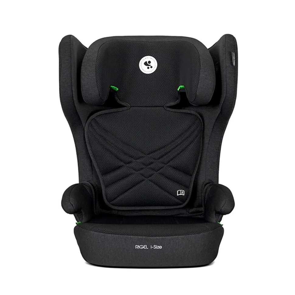 Lorelli Kindersitz Rigel i-Size (100-150cm) Gruppe 2/3 faltbar Isofix Kopfstütze schwarz