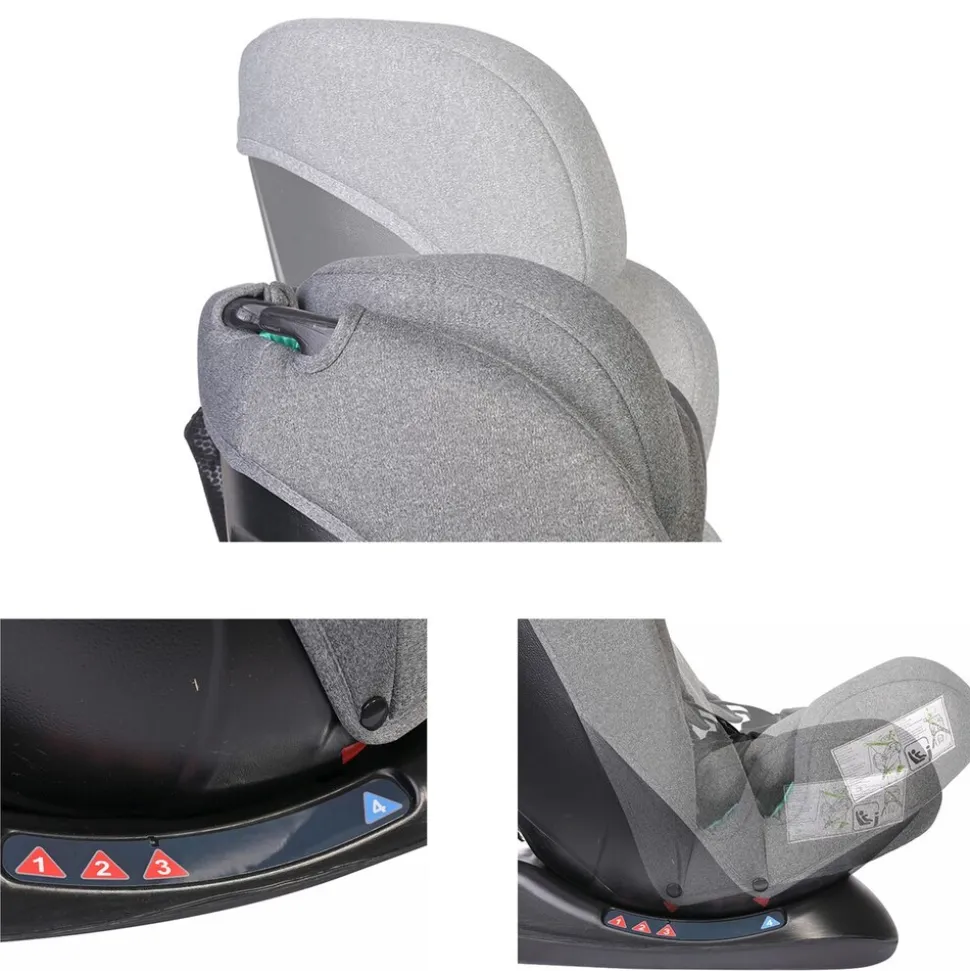 Lorelli Kindersitz Scorpius i-Size (40-150cm) verstellbar 5-Punkt-Gurt bis 36 kg grau