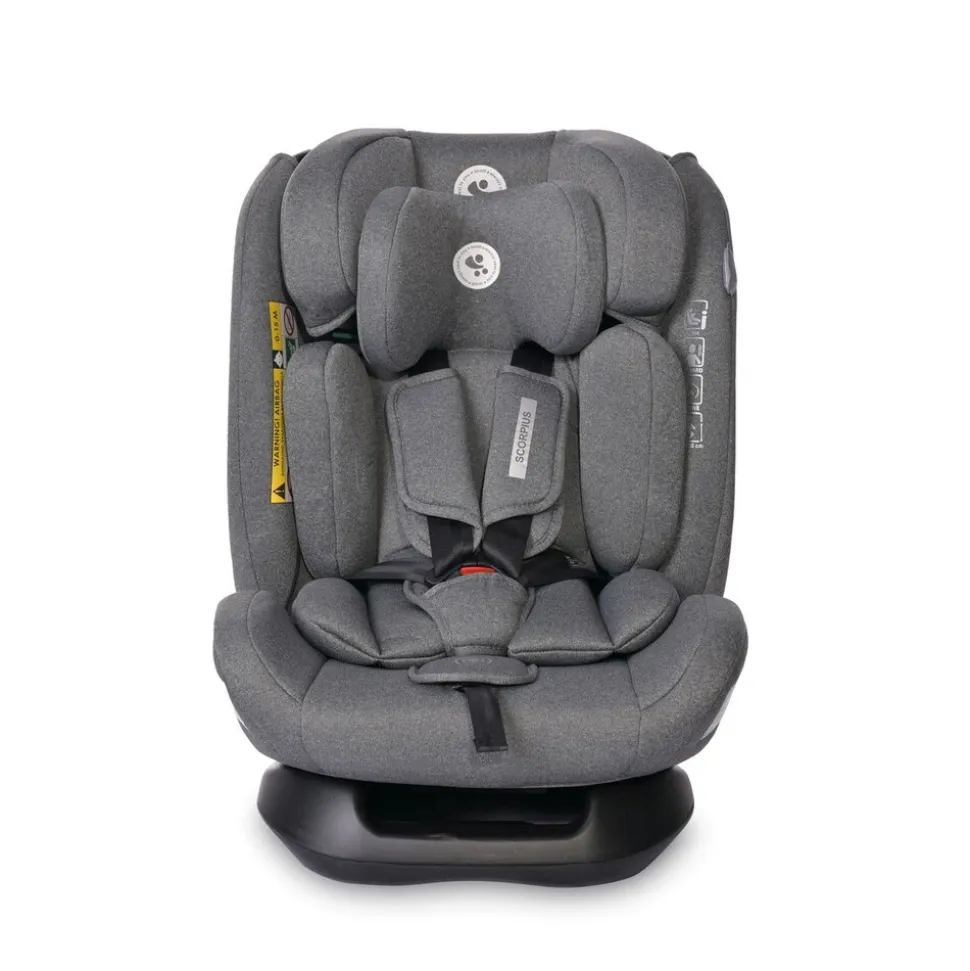 Lorelli Kindersitz Scorpius i-Size (40-150cm) verstellbar 5-Punkt-Gurt bis 36 kg grau